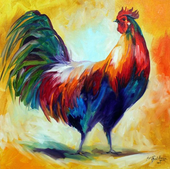 RED WING ROOSTER - by Marcia Baldwin from COMMISSIONED PAINTINGS