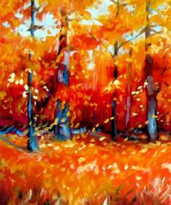 Detail Image for art FALL TREE LANDSCAPE COMMISSION