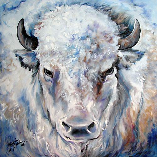 Art: WHITE BUFFALO ~ COMMISSIONED by Artist Marcia Baldwin