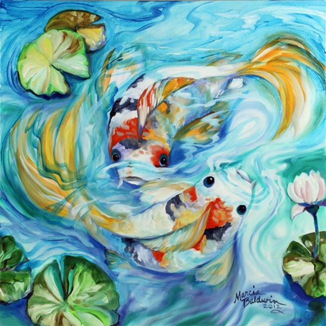 Art: e-TANGO-TWO-KOI-1818-M-BALD.jpg by Artist Marcia Baldwin