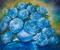 Art: BLUE HYDRANGEAS COMMISSION by Artist Marcia Baldwin