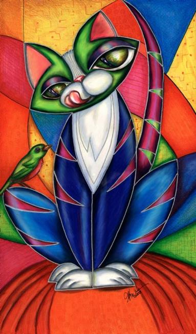 cubism art bird