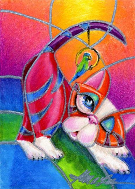 Art: Knowing why Cage Birds Sing SOLD by Artist Alma Lee