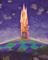 Art: Night Castle w/ Fish    by Artist Cynthia Schmidt