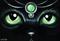 Art: Jeweled Kitty Green Jade by Artist Elaina Wagner