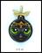 Art: Ruby & Emerald Jeweld Kitty Ornament by Artist Elaina Wagner