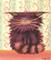 Art: Maroon Cranky Cat  by Artist Cynthia Schmidt