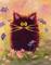 Art: Maroon Scaredy Cat by Artist Cynthia Schmidt