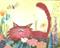 Art: Pink Garden Kitty   by Artist Cynthia Schmidt