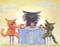 Art: Kitty Tea Party  by Artist Cynthia Schmidt