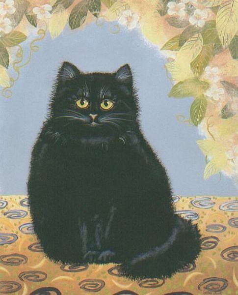 Art: Black Cat by Artist Cynthia Schmidt
