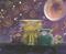 Art: 3 Cranky Cats at Night   by Artist Cynthia Schmidt