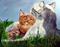 Art: Cat Friends by Artist Dia Spriggs