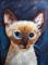 Art: Misty Siamese Kitten by Artist Dia Spriggs
