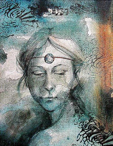 Art: Young Celtic Madonna by Artist Cathy  (Kate) Johnson