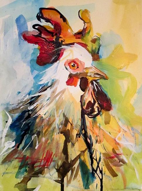 Art: Rooster Doodle Doo-SOLD by Artist Delilah Smith