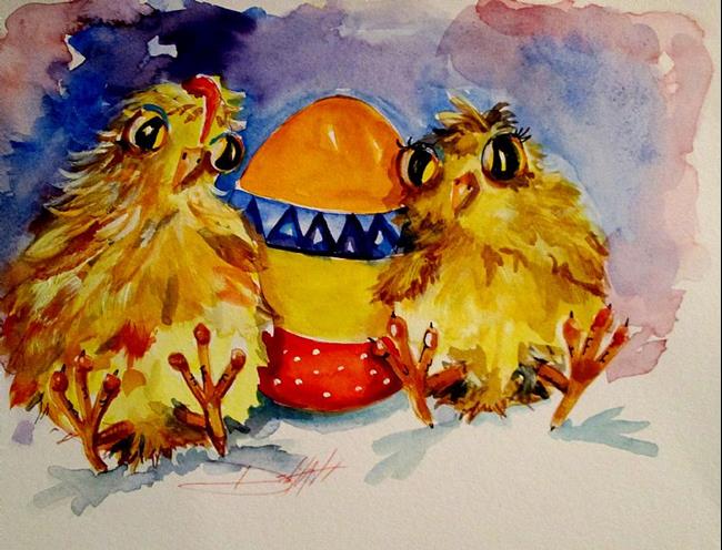 Art: Easter Chicks by Artist Delilah Smith