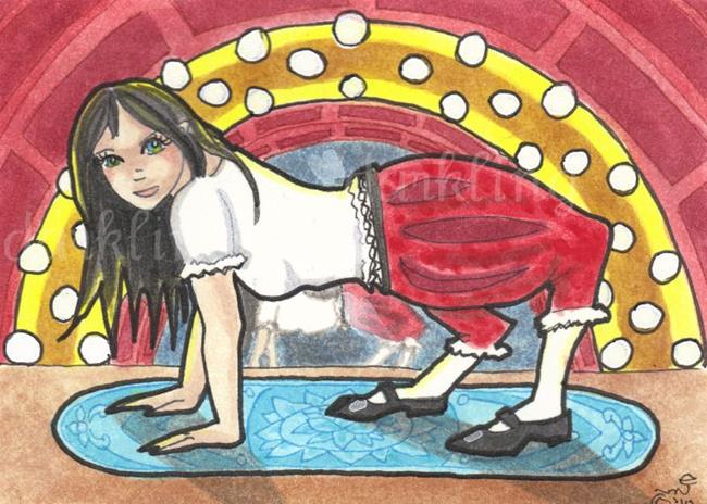 Art: Dog Legged Girl by Artist Emily J White
