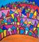 Art: City Houses on the Hills by Artist Chris Jeanguenat