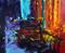Art: Cold Rainy Night in Dallas by Artist Morgan Pace