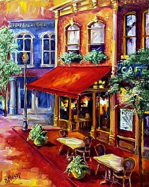 Art: Sunset Cafe-SOLD by Artist Diane Millsap