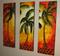 Art: Orange Palm Triptych -sold by Artist Ke Robinson