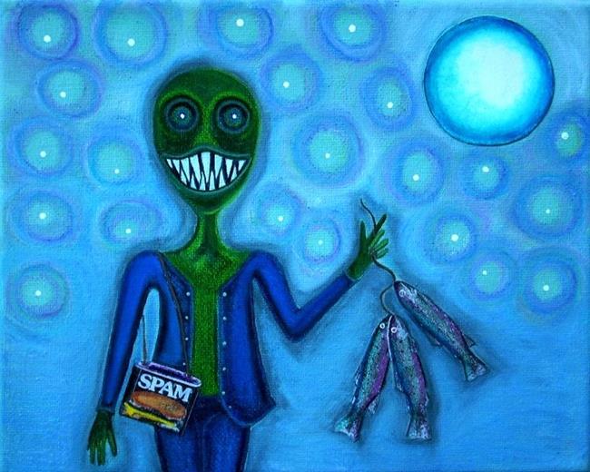 Art: Galactic Trout Reaper by Artist Sherry Key