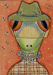 Art: Miss Lizzy Goes Beekeeping Sold by Artist Sherry Key