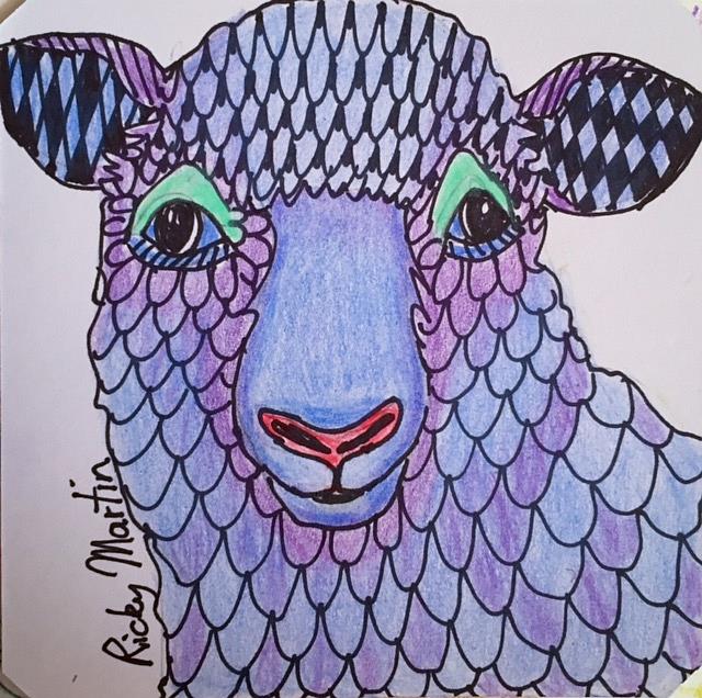 Art: Sheep by Artist Ulrike 'Ricky' Martin