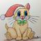 Art: Christmas Kitty by Artist Ulrike 'Ricky' Martin