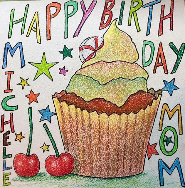 Art: Birthday Greeting - made to order by Artist Ulrike 'Ricky' Martin