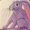 Art: Purple Bunny by Artist Ulrike 'Ricky' Martin
