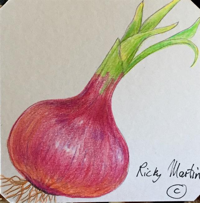 Art: red onion by Artist Ulrike 'Ricky' Martin