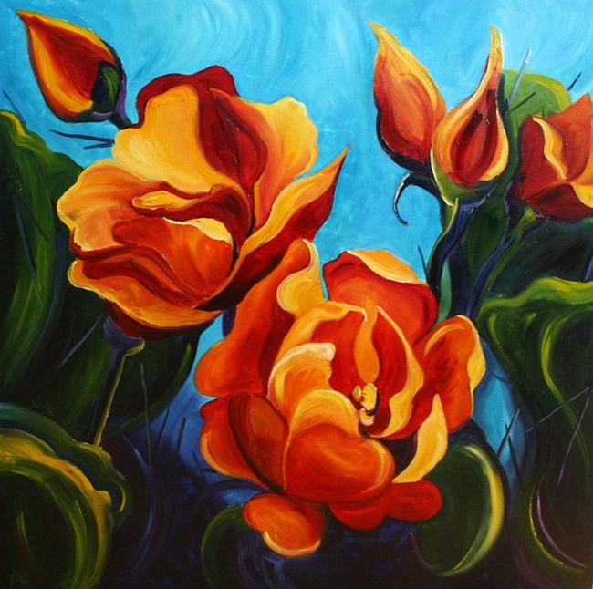 Art: Cactus in Bloom by Artist Laurie Justus Pace