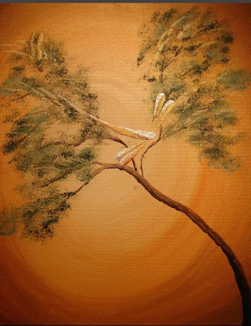 Art: Zachary's Golden Dragonfly by Artist Rebecca M Ronesi-Gutierrez