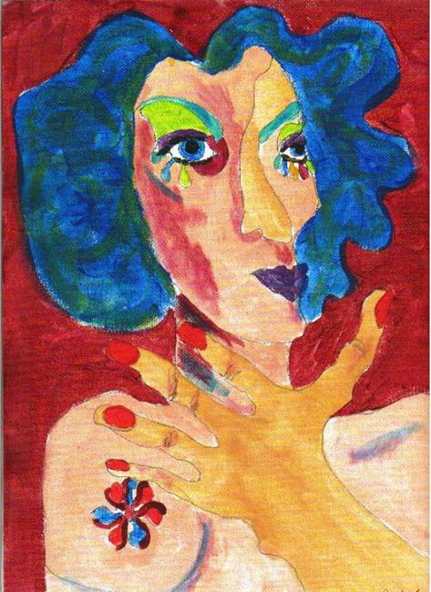 Art: She Comes in Colors original SOLD by Artist Nancy Denommee   