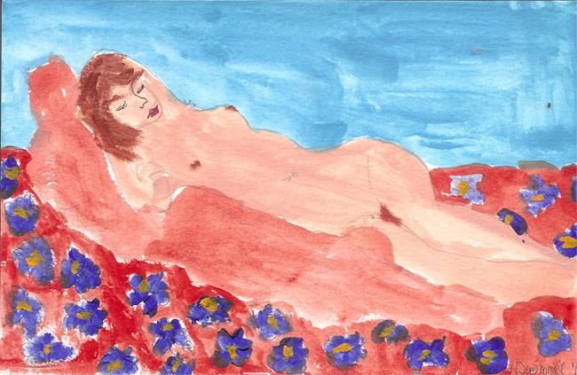 Art: sleeping nude 1 by Artist Nancy Denommee   