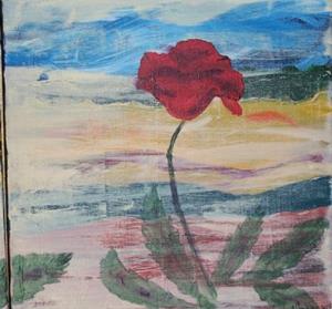 Detail Image for art Poppies as Tryptich SOLD