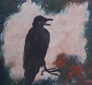Detail Image for art Raven Quartet - four canvas paintings SOLD