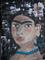 Art: Frida with Turquoise SOLD by Artist Nancy Denommee   