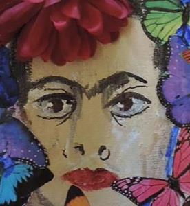 Detail Image for art frida with butterflies