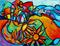 Art: City, Sunflowers, and the Sea by Artist Chris Jeanguenat