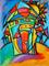 Art: Happy House and the Sun by Artist Chris Jeanguenat