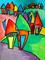 Art: Zigzag Hills and Houses by Artist Chris Jeanguenat