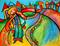 Art: Walking to School on an Autumn Day by Artist Chris Jeanguenat