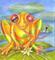 Art: Froggie Polka Dot by Artist Alma Lee