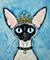 Art: Siamese Cat with Crown by Artist Melinda Dalke