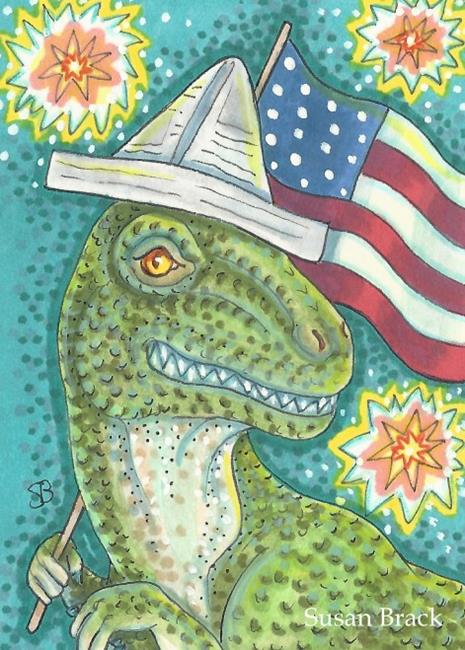 Art: ALL AMERICAN DINO by Artist Susan Brack