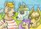 Art: GREAT DANES ON THE GREEN by Artist Susan Brack