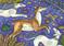 Art: STAG AND HOUNDS Original Susan Brack by Artist Susan Brack